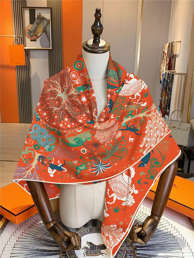 Chal Cálido de Peluche Estampado Selva para Mujer - Image 12