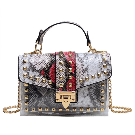 Bolso Bandolera Estilo Graffiti con Tachuelas - Versátil y Moderno - Image 4