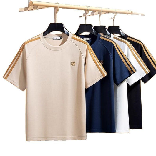 Conjunto Casual de Verano para Hombre con Playera Lisa de Manga Corta - Image 5