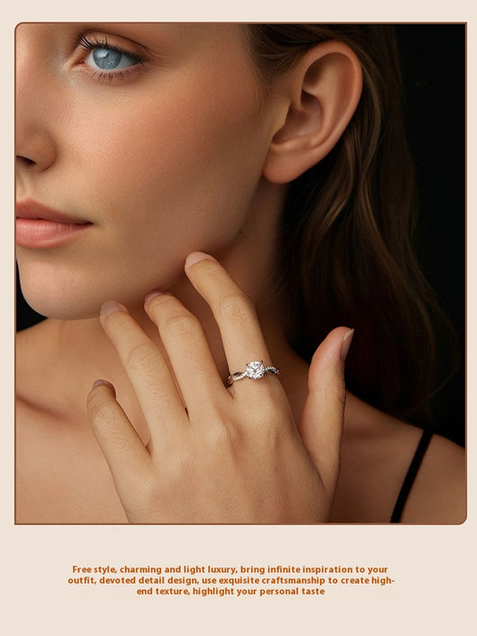 Anillo de Moissanita de 1 Quilate D Color con Diseño de Garra Retorcida - Image 10