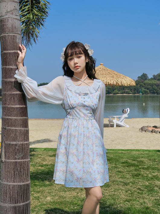 Vestido Floral Hanazaki Deer Estilo Francesa - Image 2