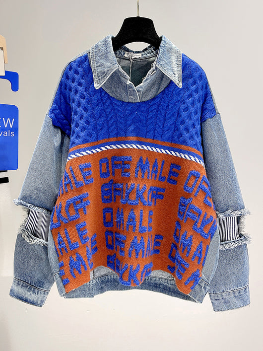 Camisa Denim Superpuesta Oversize - Estilo Urbano Desenfadado - Image 6