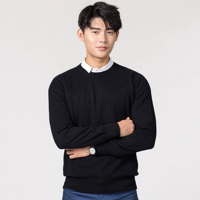 Suéter Holgado de Lana para Hombre - Pullover Casual de Color Sólido - Image 42