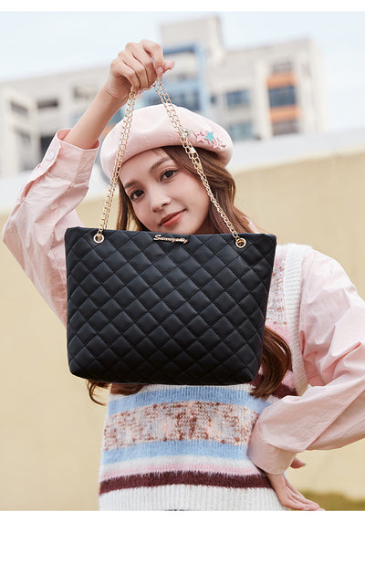 Bolso Bandolera Mujer Capacidad Grande Diseño Rombo Cadena Premium - Image 27