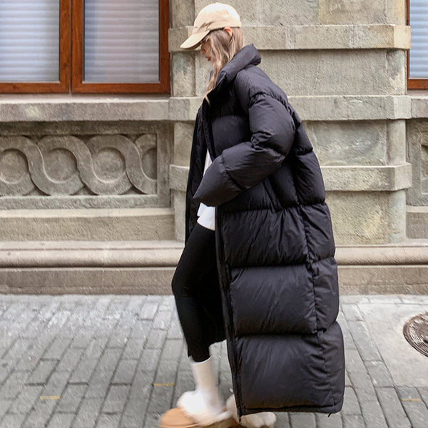 Abrigo Acolchado de Algodón para Invierno - Chaqueta Térmica Versátil Largo Medio