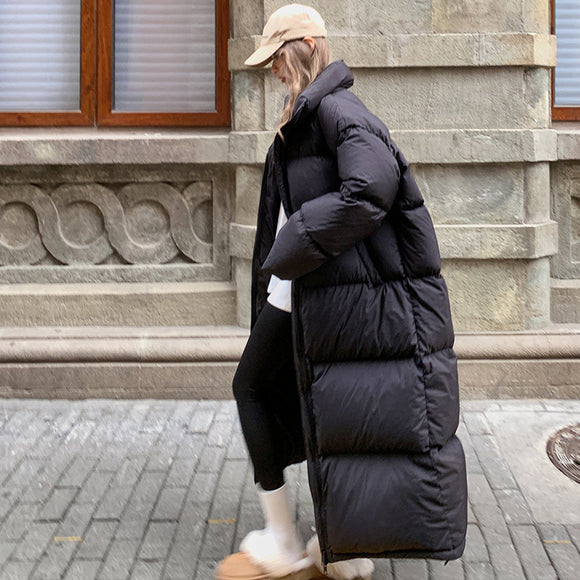 Abrigo Acolchado de Algodón para Invierno - Chaqueta Térmica Versátil Largo Medio