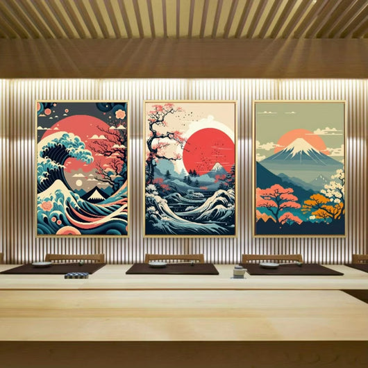 Cuadro Decorativo Amanecer con Flores de Cerezo para Sala y Dormitorio - Image 9