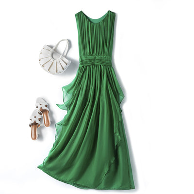 Conjunto Elegante Chaleco y Falda Larga en Seda - Image 13