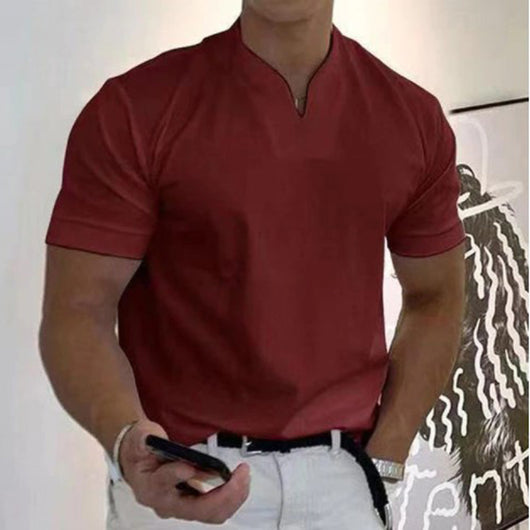 Playera Deportiva Manga Corta Hombre Talla Grande Algodón Elástico con Bolsillo - Image 14
