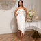 Conjunto Asimétrico: Top Tubo Blanco con Falda Cadera
