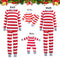 Matching Family Pajamas Red Stripes - Dad and Son Set
