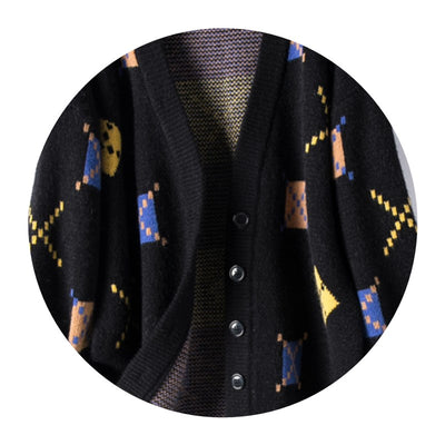 Cardigan Vintage de Diamantes Tejido - Image 6