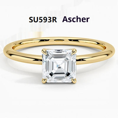 Anillo Chapado en Oro 18K con Diamante de Cultivo para Mujer - Image 14
