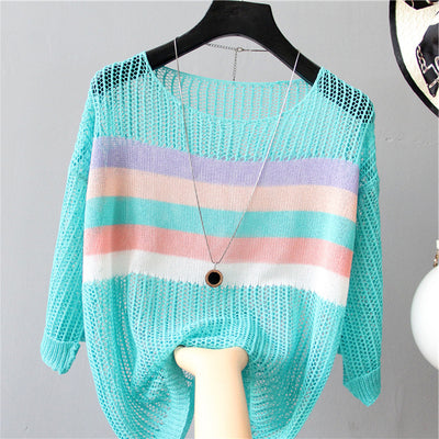 Blusa Suelta de Manga Ancha en Colores Pastel - Image 9