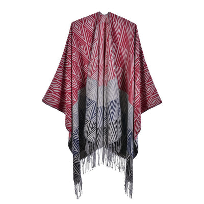 Chal Dividido Jacquard Grueso y Cálido - Estilo Europeo y Americano - Image 13