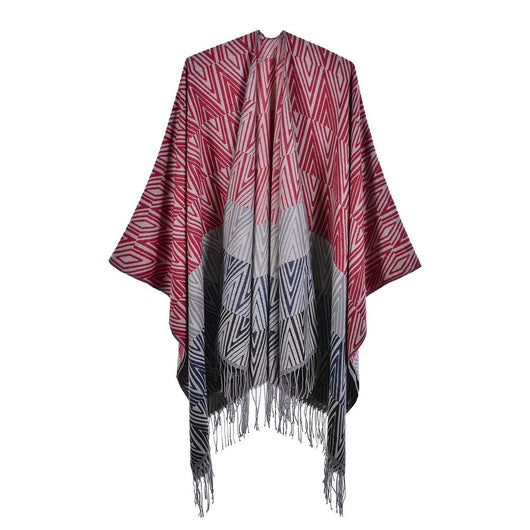 Chal Dividido Jacquard Grueso y Cálido - Estilo Europeo y Americano - Image 13
