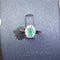 Anillo de Esmeralda Colombiana en Plata 925 con Diamantes