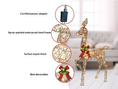 Lámpara Decorativa LED Reno Navideño con Luz Brillante - Image 9