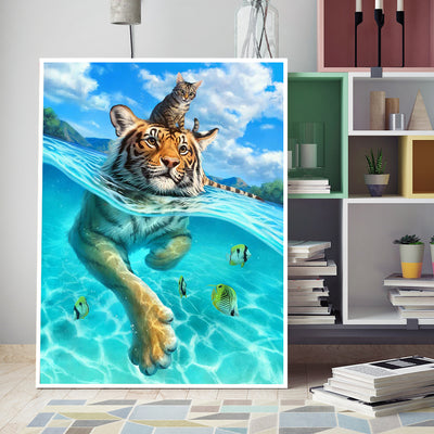 Kit de Pintura de Diamantes Animales - Mosaico de Cristales DIY