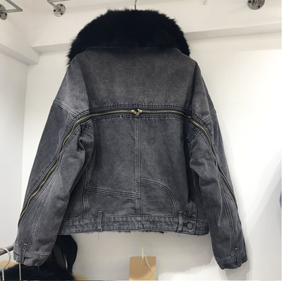 Chaqueta Denim Suelta Interior para Mujer - Image 4