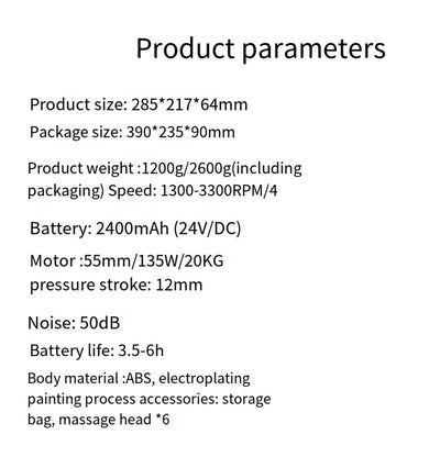 Pistola de Masaje Booster Pro3 - Recuperación Muscular y Relajación de Fascia - Image 3