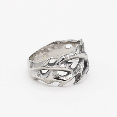 Anillo de Acero Titanio para Hombre con Diseño Dragón Totem - Image 3