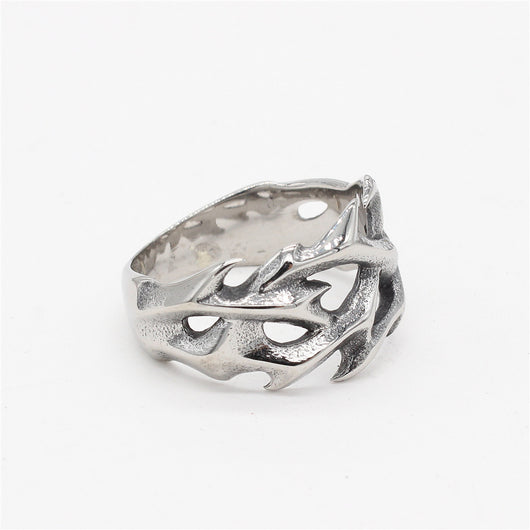 Anillo de Acero Titanio para Hombre con Diseño Dragón Totem - Image 3