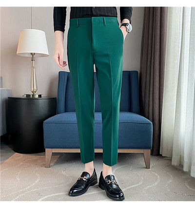 Pantalones de Traje Casual Primavera-Verano con Drapeado y Stretch Cómodo - Image 21