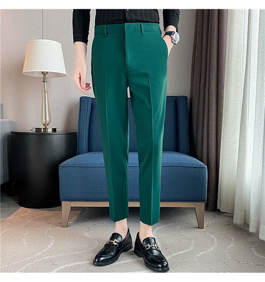 Pantalones de Traje Casual Primavera-Verano con Drapeado y Stretch Cómodo - Image 21