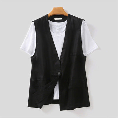 Chaleco Estilo Japonés de Algodón - Chaqueta Suelta y Casual - Image 2