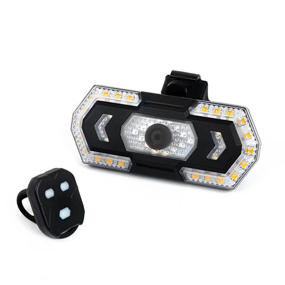 Luz Trasera con Control Remoto y Carga USB Resistente al Agua