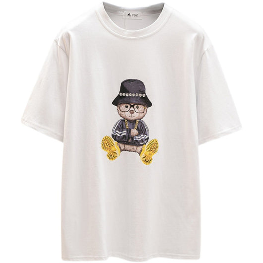 Camiseta Suelta Estilo Coreano Manga Corta para Mujer - Image 6
