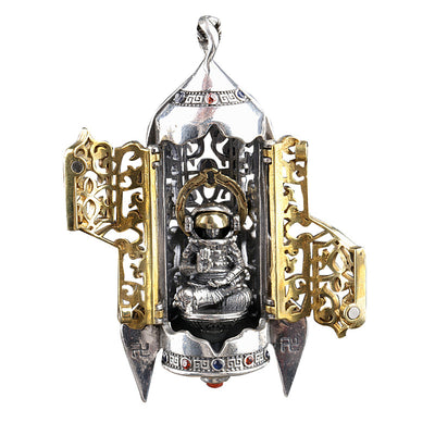 Collar Pendante Astronauta en Plata S925 - Image 5