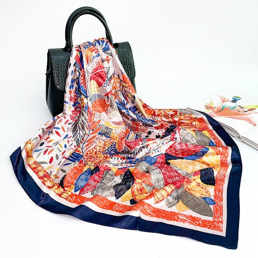 Pañuelo de Seda Estampado Europeo - Image 10