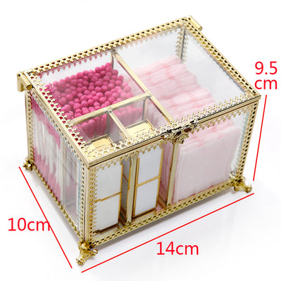 Organizador de Cosméticos de Vidrio Rojo con Protección Antipolvo - Image 8