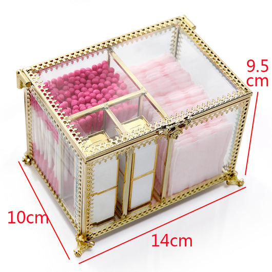 Organizador de Cosméticos de Vidrio Rojo con Protección Antipolvo - Image 8