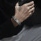 Pulsera de Plata S925 Trenzada Ancha para Hombre con Cierre Entrelazado