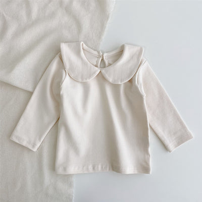 Blusa Infantil a Cuadros con Detalle Floral para Niña - Image 20