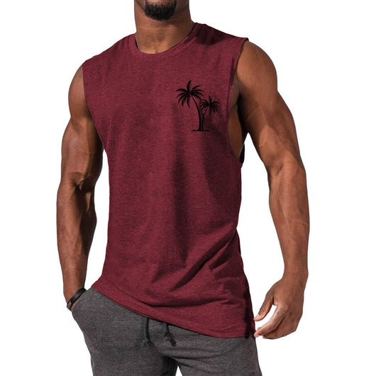 Musculosa de Playa con Bordado de Palmera - Camiseta Deportiva para Hombre - Image 11