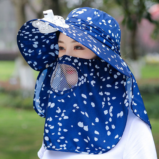 Sombrero de Recolección con Máscara Facial y Estampado Moteado - Image 4