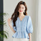 Blusa Fresca de Cuello en V para Mujer - Cómoda y Elegante