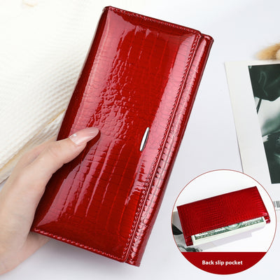 Cartera Larga de Cuero Genuino para Mujer - Image 5