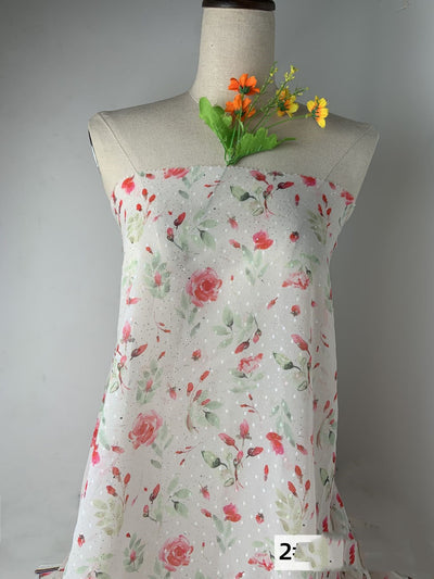 Tela Chifón Dorada Estampada para Hanfu - Image 9