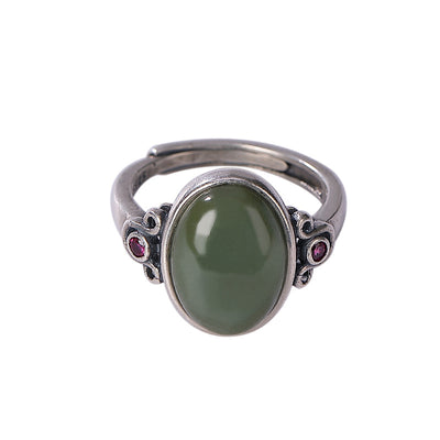 Anillo de Plata Esterlina con Zafiro Hetian para Mujer - Image 7
