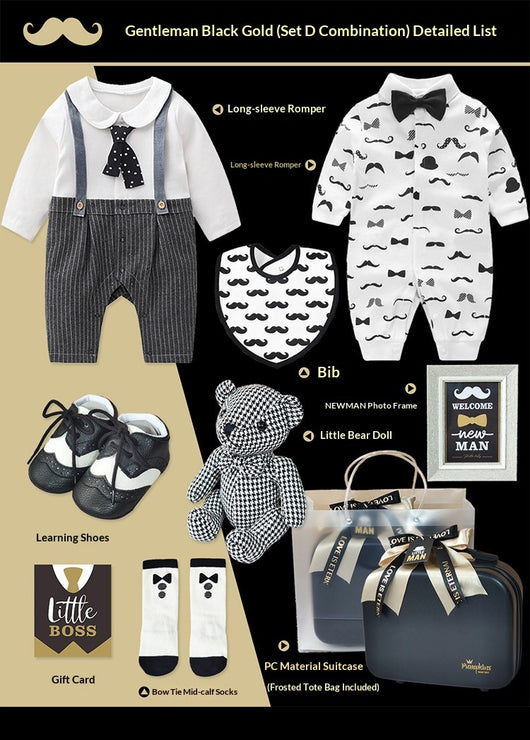 Conjunto Elegante Pequeño Caballero - Caja de Regalo Premium Negro y Oro - Image 20