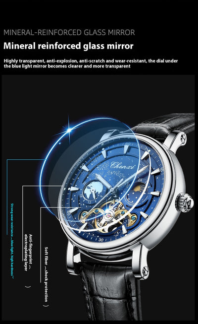 Reloj Mecánico Tourbillon Hueco Fase Lunar Xinghe con Esfera Luminosa - Image 22
