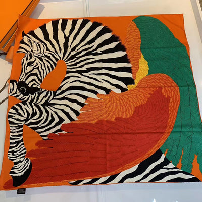 Pañoleta de Seda Estampada Tejida Hecha a Mano - Image 23