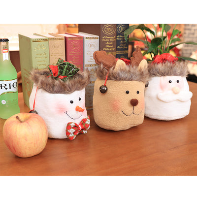 Bolsas de Regalo Navideñas para Niños con Diseños de Muñeco de Nieve y Reno - Image 6