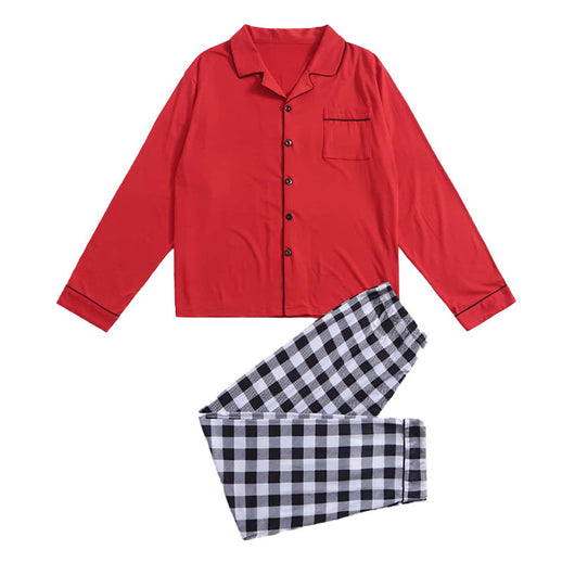 Three dark blue family pajama sets with white and light blue snowflake patterns, featuring long-sleeve tops and pants. - Image 15