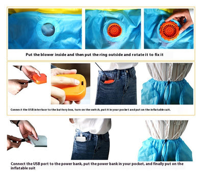 Disfraz Inflable Dragón Corredor para Actividades Familiares - Image 5